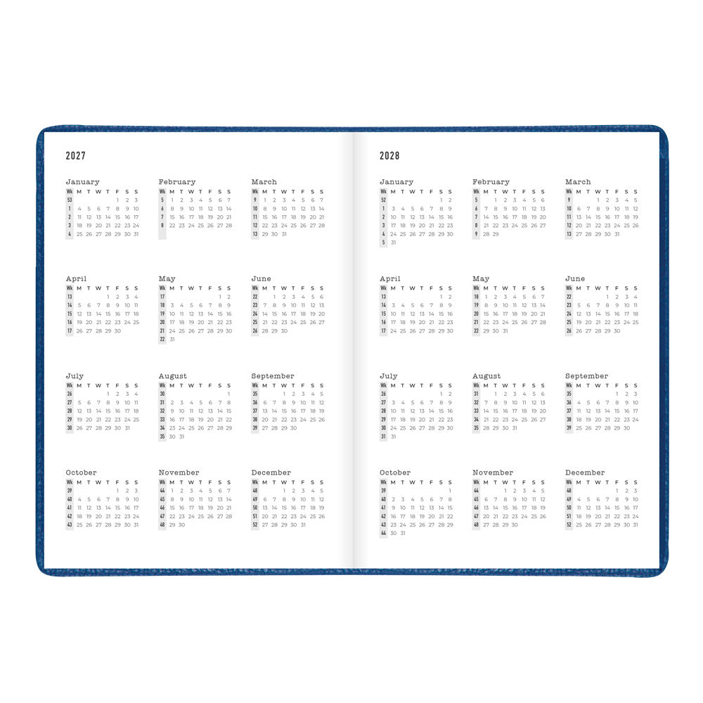 Letts A5 Weekly Planner, Milano, 2027 Blue 27-080570#color_blue