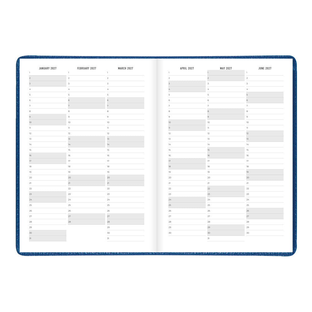 Letts A5 Weekly Planner, Milano, 2027 Blue 27-080570#color_blue