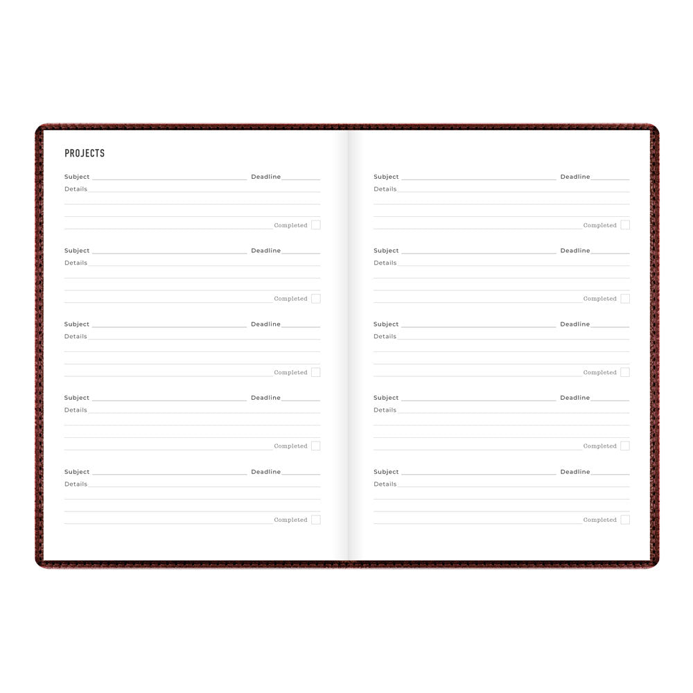 Letts A5 Weekly Planner, Milano, 2027 Chocolate 27-081170#color_chocolate
