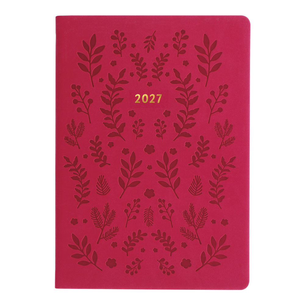 Letts A5 Weekly Planner, Woodland, 2027 Pink 27-082162#color_woodland-pink