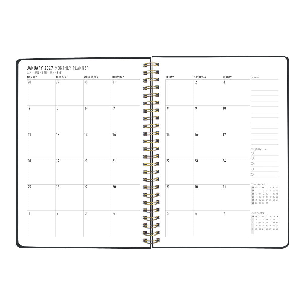 Letts A5 Weekly Planner, Celebrate, 2027 Grey 27-082184#color_grey