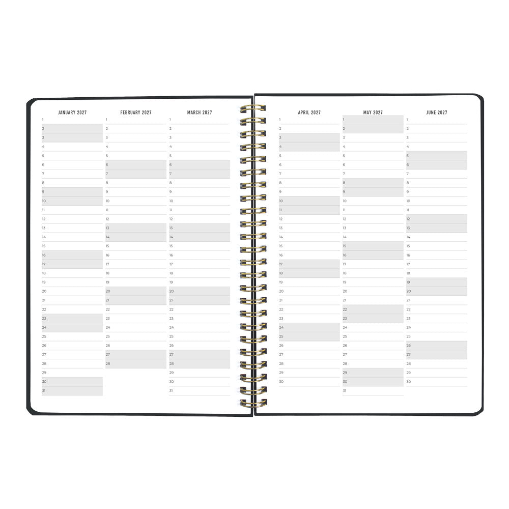 Letts A5 Weekly Planner, Celebrate, 2027 Grey 27-082184#color_grey