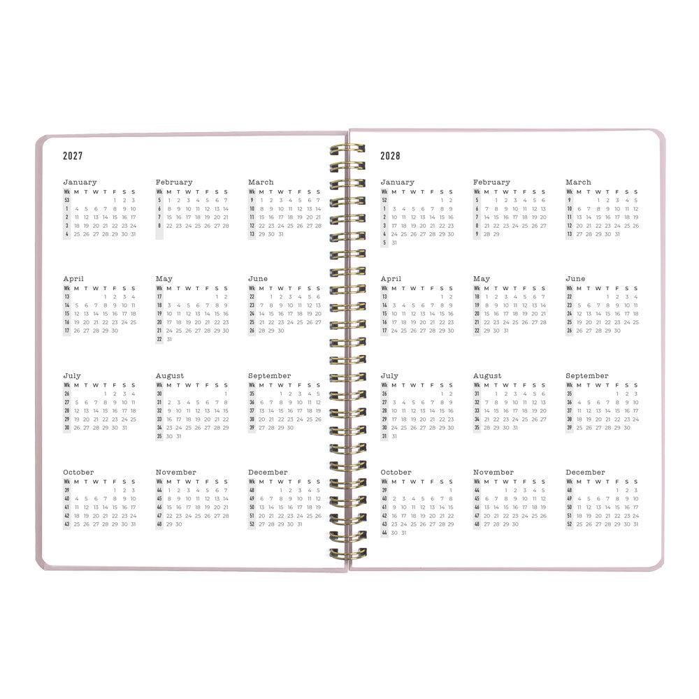 Letts A5 Weekly Planner, Celebrate, 2027 Rose 27-082185#color_celebrate-rose