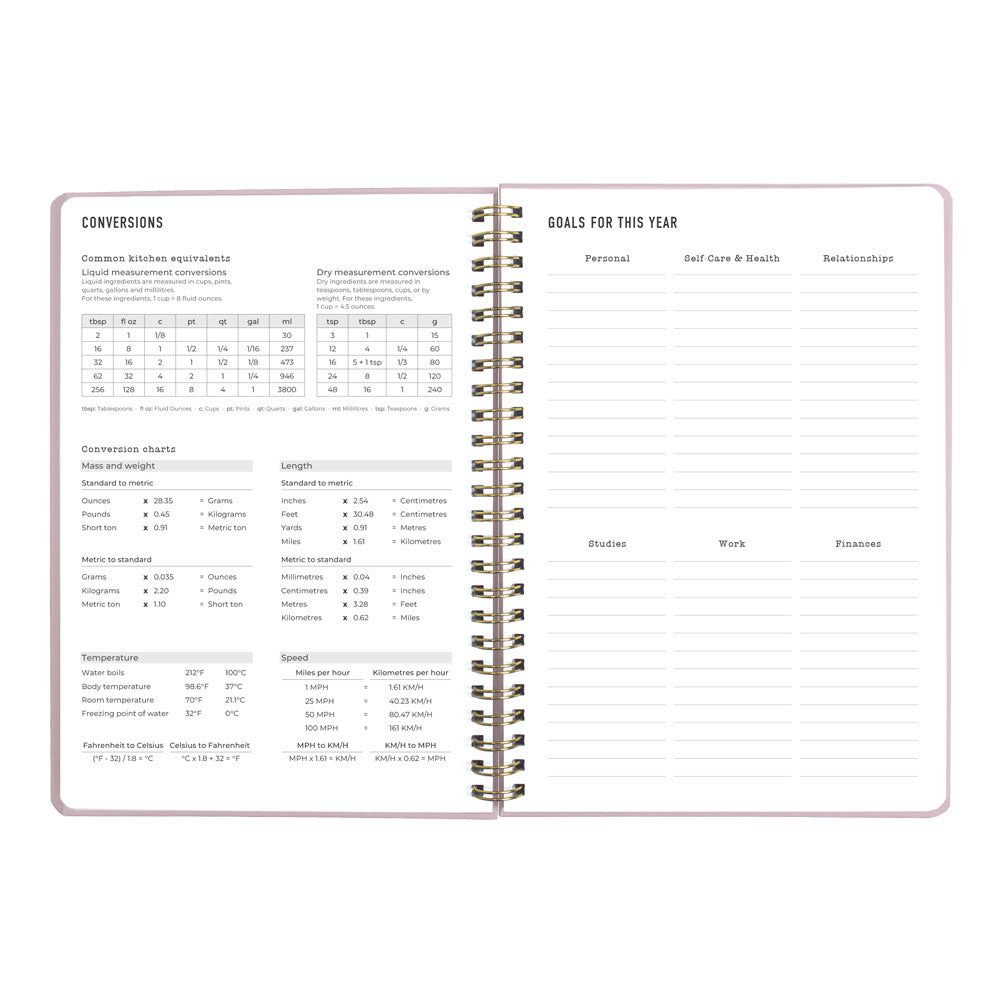 Letts A5 Weekly Planner, Celebrate, 2027 Rose 27-082185#color_celebrate-rose
