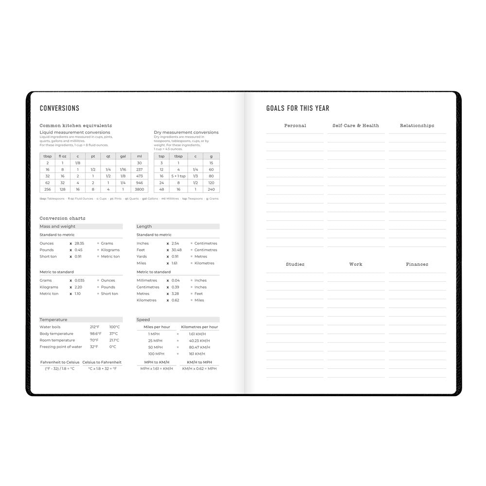 Letts A5 Weekly Planner, Oslo, 2027 Black 27-082335#color_black