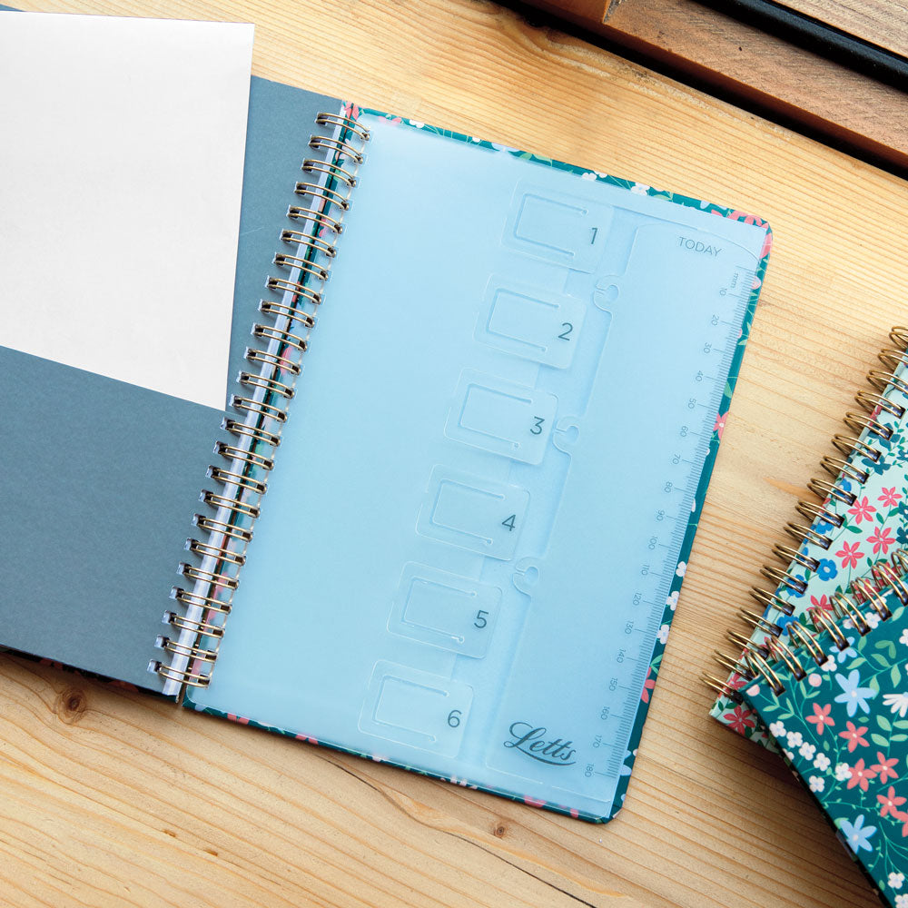 Letts A5 Weekly Planner, Spring Valley, 2027 Green 27-082376#color_green