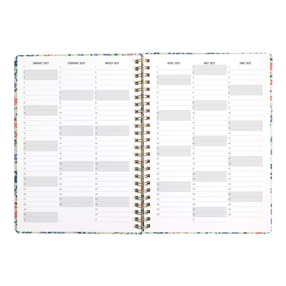 Letts A5 Weekly Planner, Spring Valley, 2027 Mint 27-082377#color_mint