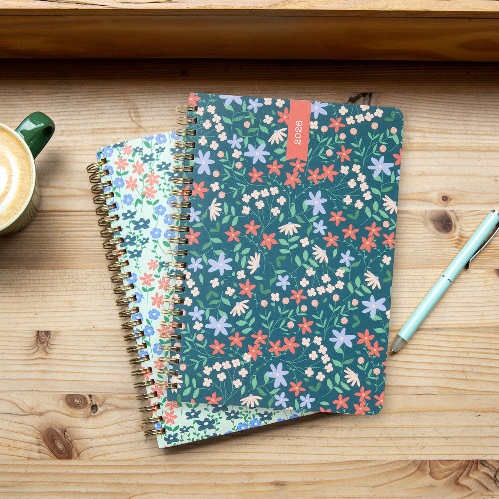 Letts A5 Weekly Planner, Spring Valley, 2027 Mint 27-082377#color_mint