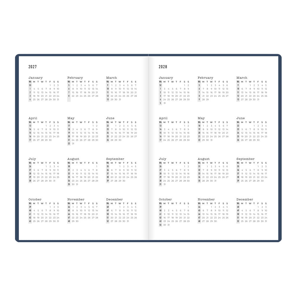 Letts A5 Weekly Planner, Inspire, 2027 Navy 27-082484#color_navy