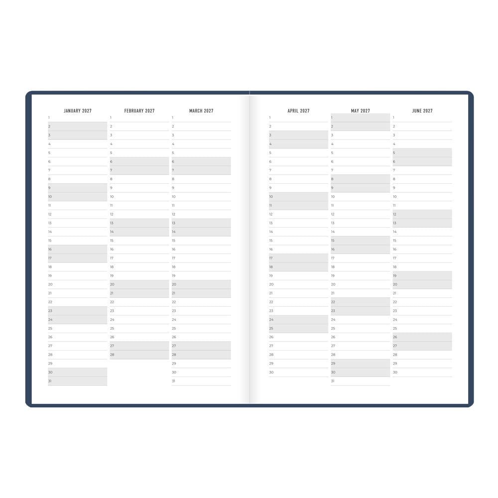 Letts A5 Weekly Planner, Inspire, 2027 Navy 27-082484#color_navy