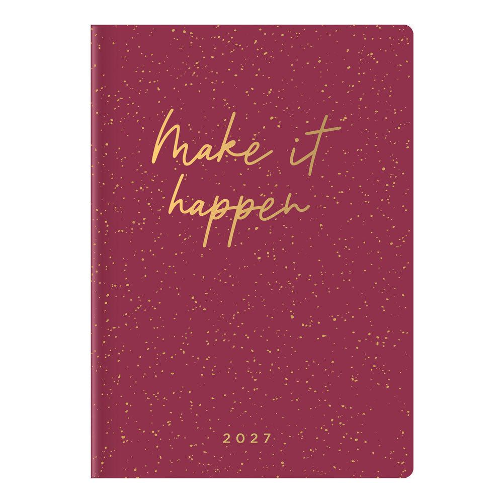 Letts A5 Weekly Planner, Inspire, 2027 Plum 27-082485#color_plum