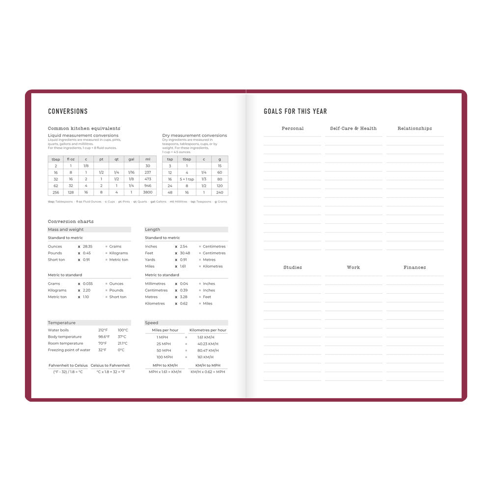 Letts A5 Weekly Planner, Inspire, 2027 Plum 27-082485#color_plum
