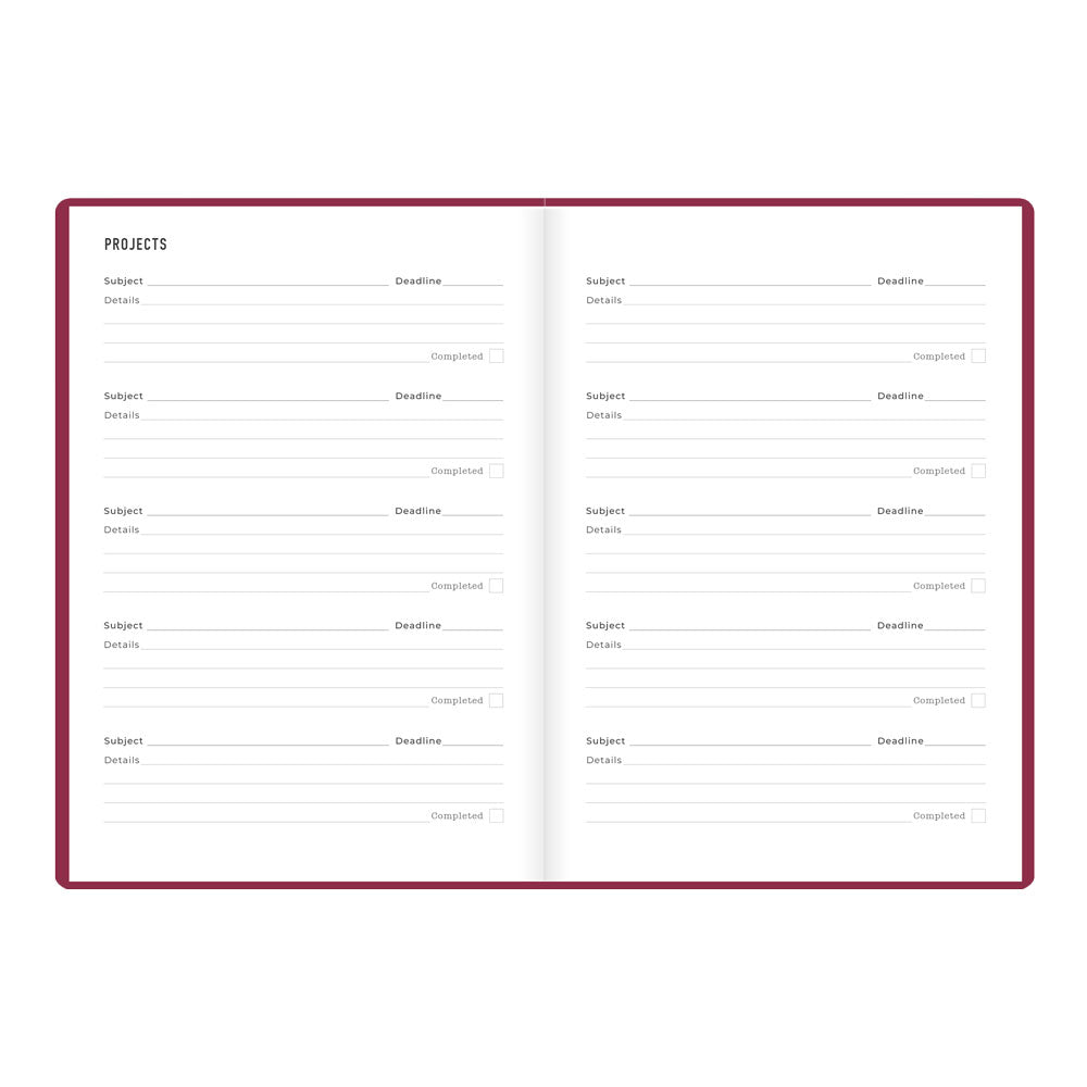 Letts A5 Weekly Planner, Inspire, 2027 Plum 27-082485#color_plum