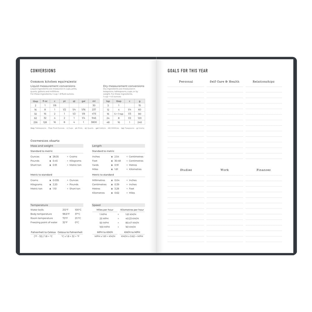 Letts A5 Weekly Planner, Inspire, 2027 Charcoal 27-082486#color_charcoal