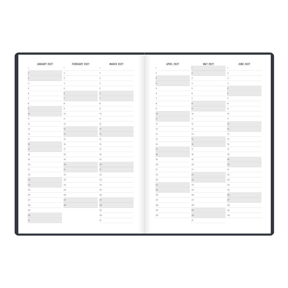 Letts A5 Weekly Planner, Inspire, 2027 Charcoal 27-082486#color_charcoal