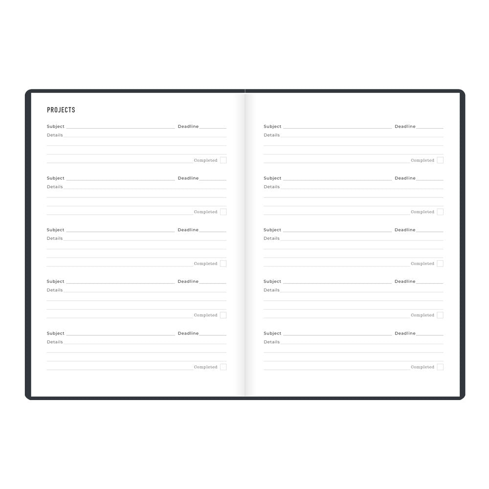 Letts A5 Weekly Planner, Inspire, 2027 Charcoal 27-082486#color_charcoal