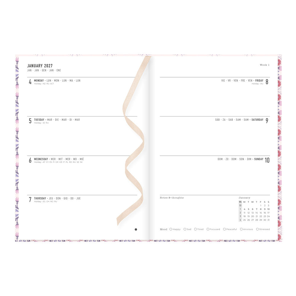 Letts A5 Weekly Planner, Morocco, 2027 Pink 27-082494#color_morocco-pink