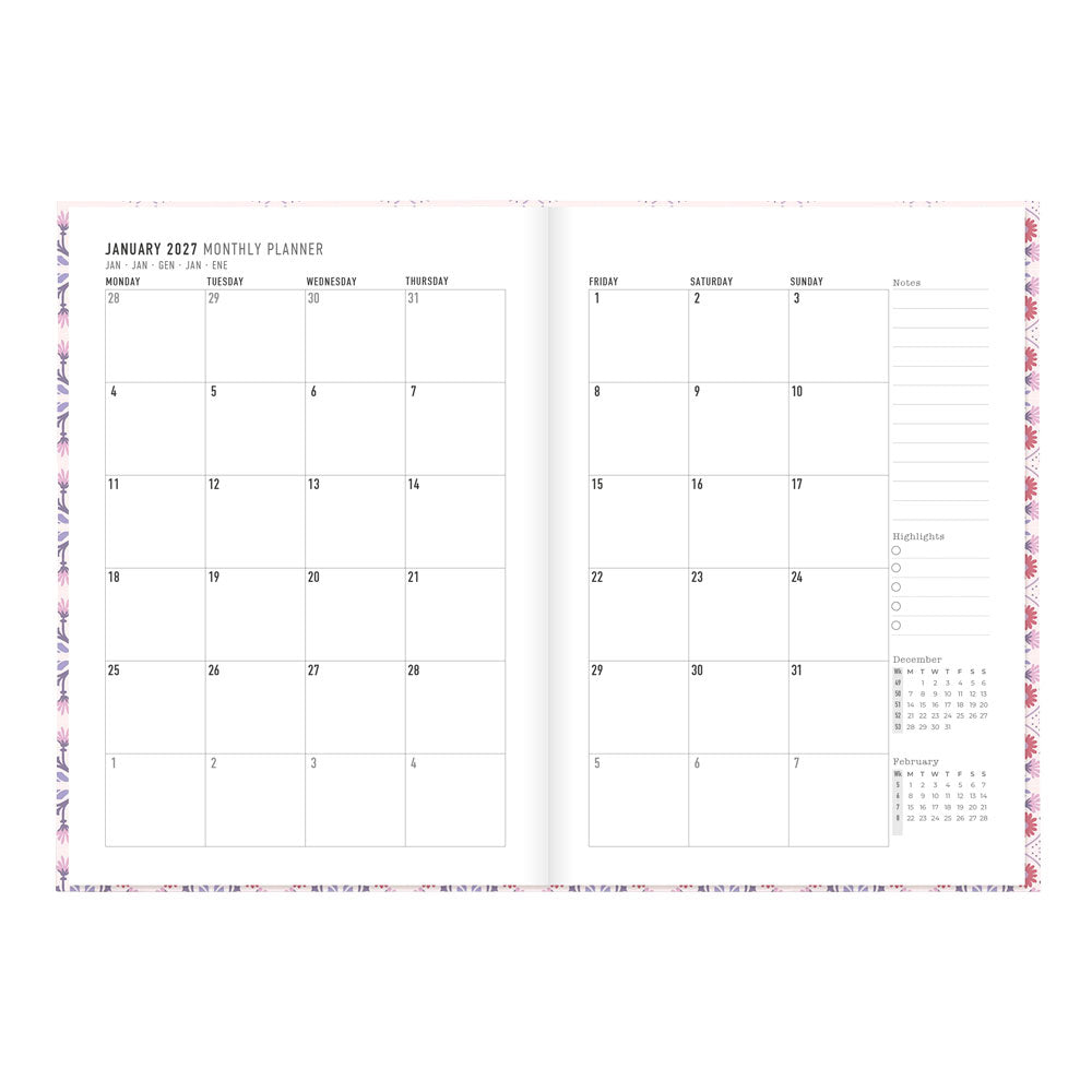 Letts A5 Weekly Planner, Morocco, 2027 Pink 27-082494#color_morocco-pink