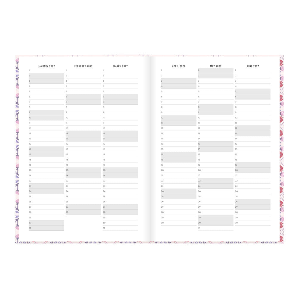 Letts A5 Weekly Planner, Morocco, 2027 Pink 27-082494#color_morocco-pink