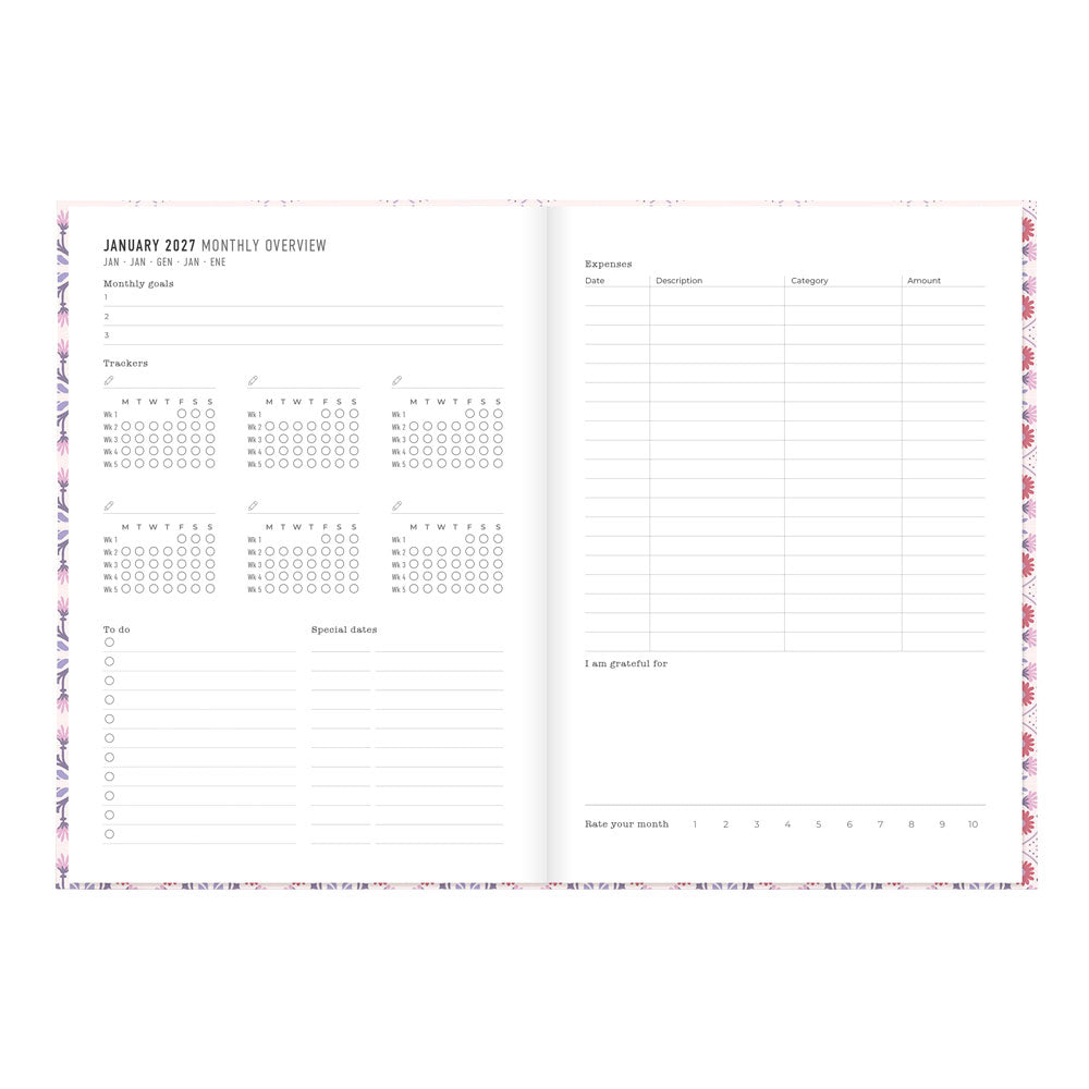 Letts A5 Weekly Planner, Morocco, 2027 Pink 27-082494#color_morocco-pink