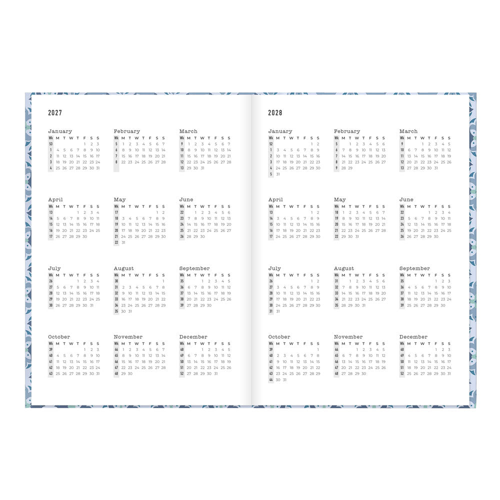 Letts A5 Weekly Planner, Morocco, 2027 Blue 27-082495#color_morocco-blue