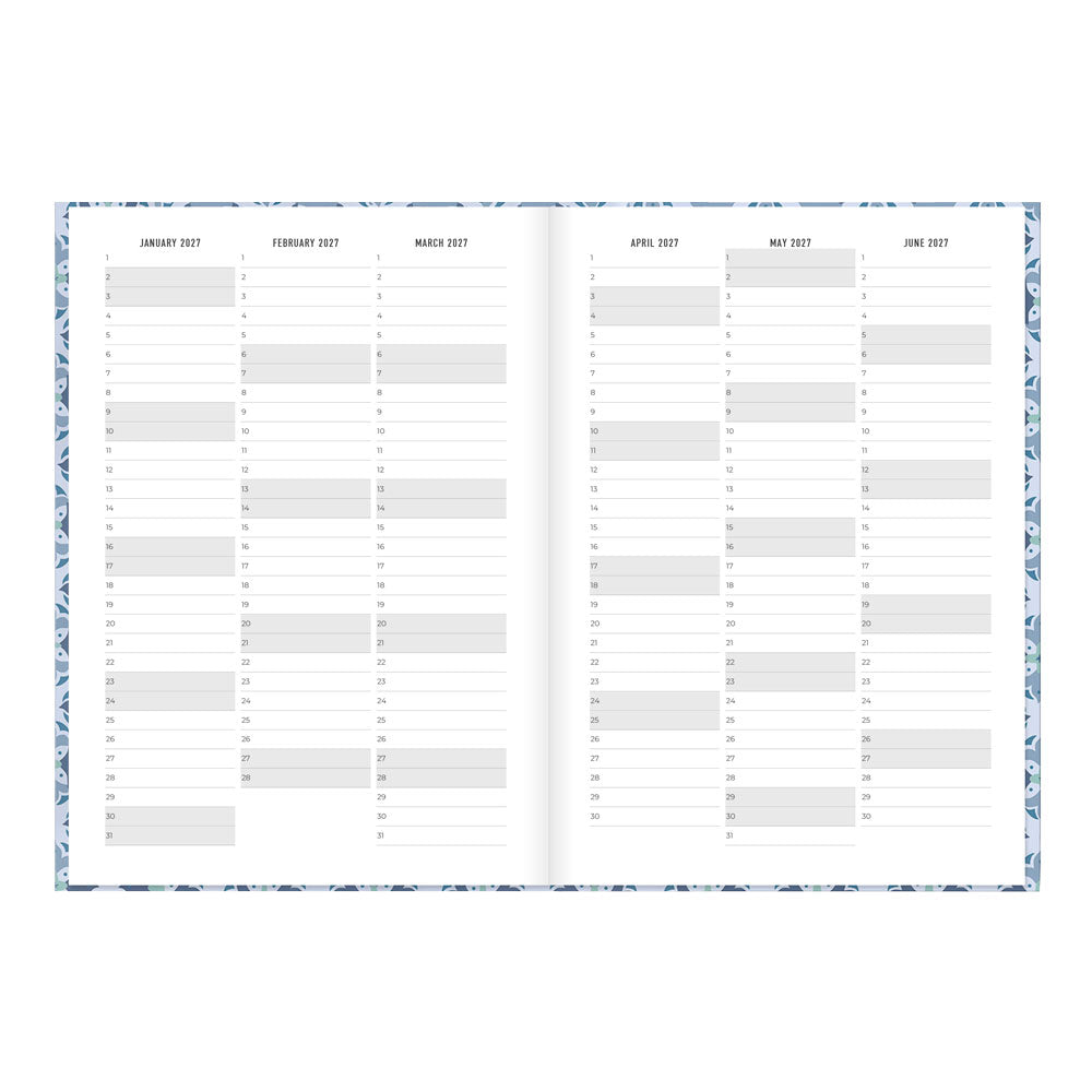 Letts A5 Weekly Planner, Morocco, 2027 Blue 27-082495#color_morocco-blue
