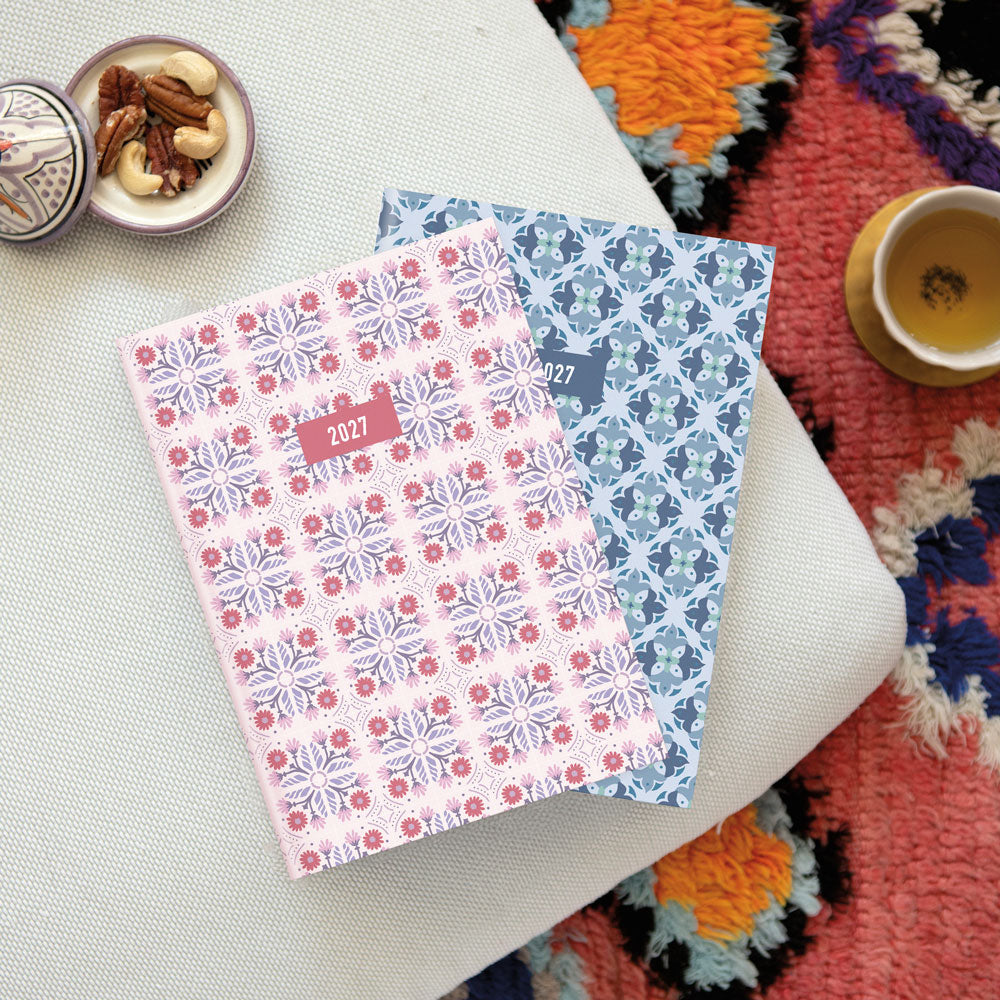 Letts A5 Weekly Planner, Morocco, 2027 Blue 27-082495#color_morocco-blue