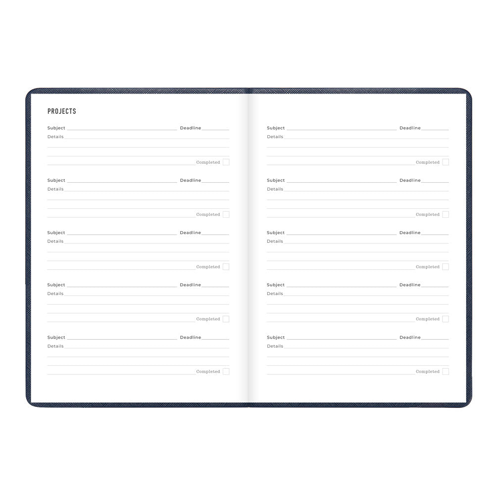 Letts A5 Weekly Planner, Serene, 2027 Midnight 27-082499#color_midnight