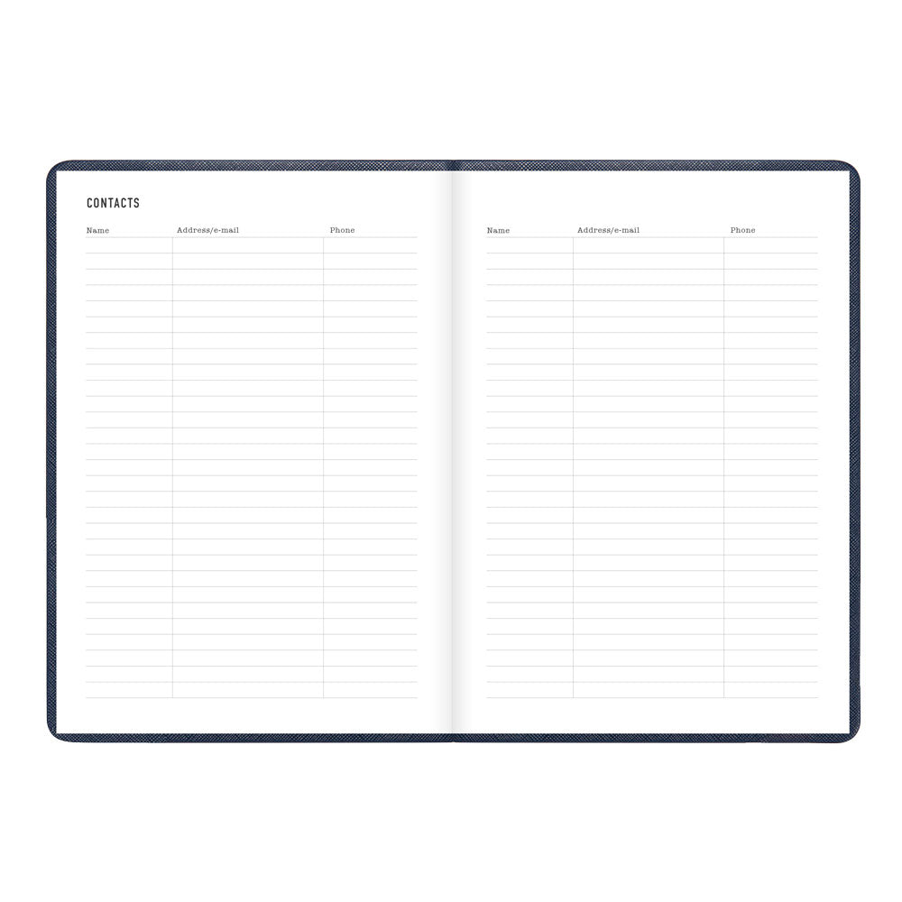 Letts A5 Weekly Planner, Serene, 2027 Midnight 27-082499#color_midnight