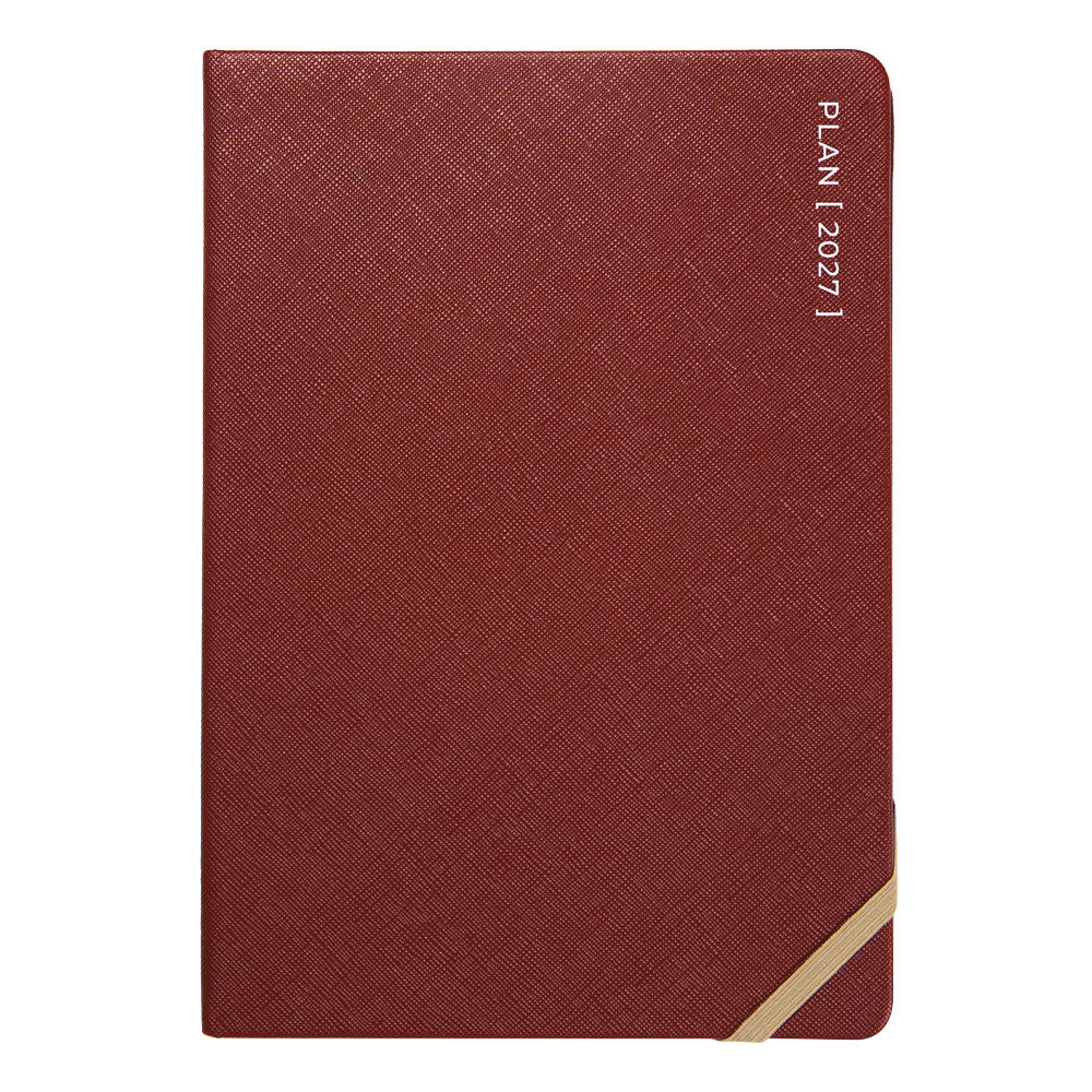Letts A5 Weekly Planner, Serene, 2027 Burgundy 27-082501#color_burgundy