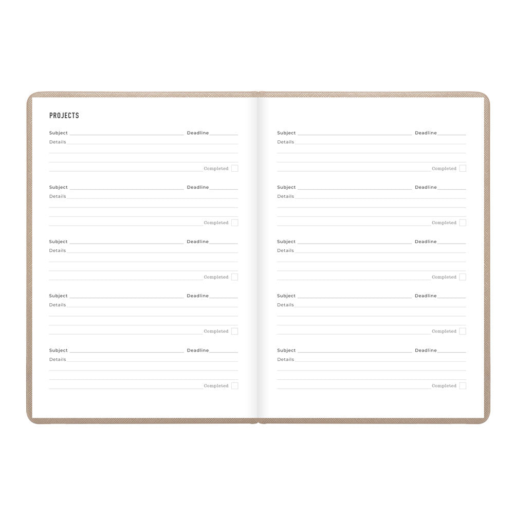 Letts A5 Weekly Planner, Serene, 2027 Taupe 27-082503#color_taupe