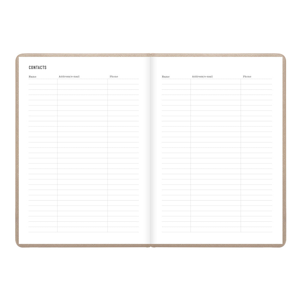 Letts A5 Weekly Planner, Serene, 2027 Taupe 27-082503#color_taupe