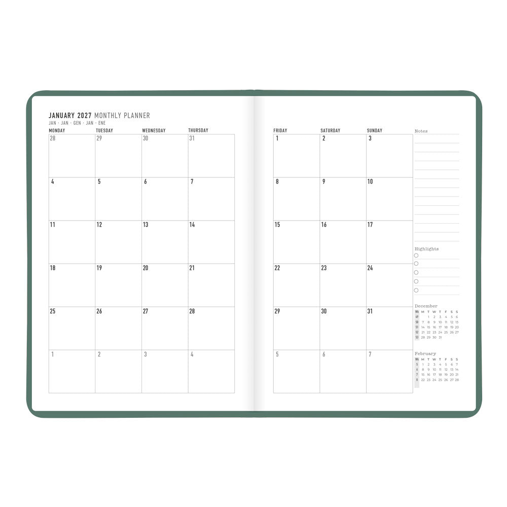 Letts A5 Weekly Planner, Conscious, 2027 Pine 27-082553#color_pine