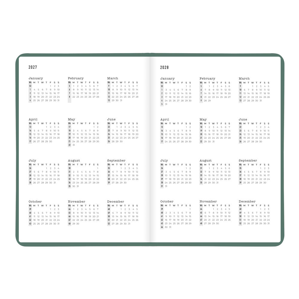 Letts A5 Weekly Planner, Conscious, 2027 Pine 27-082553#color_pine