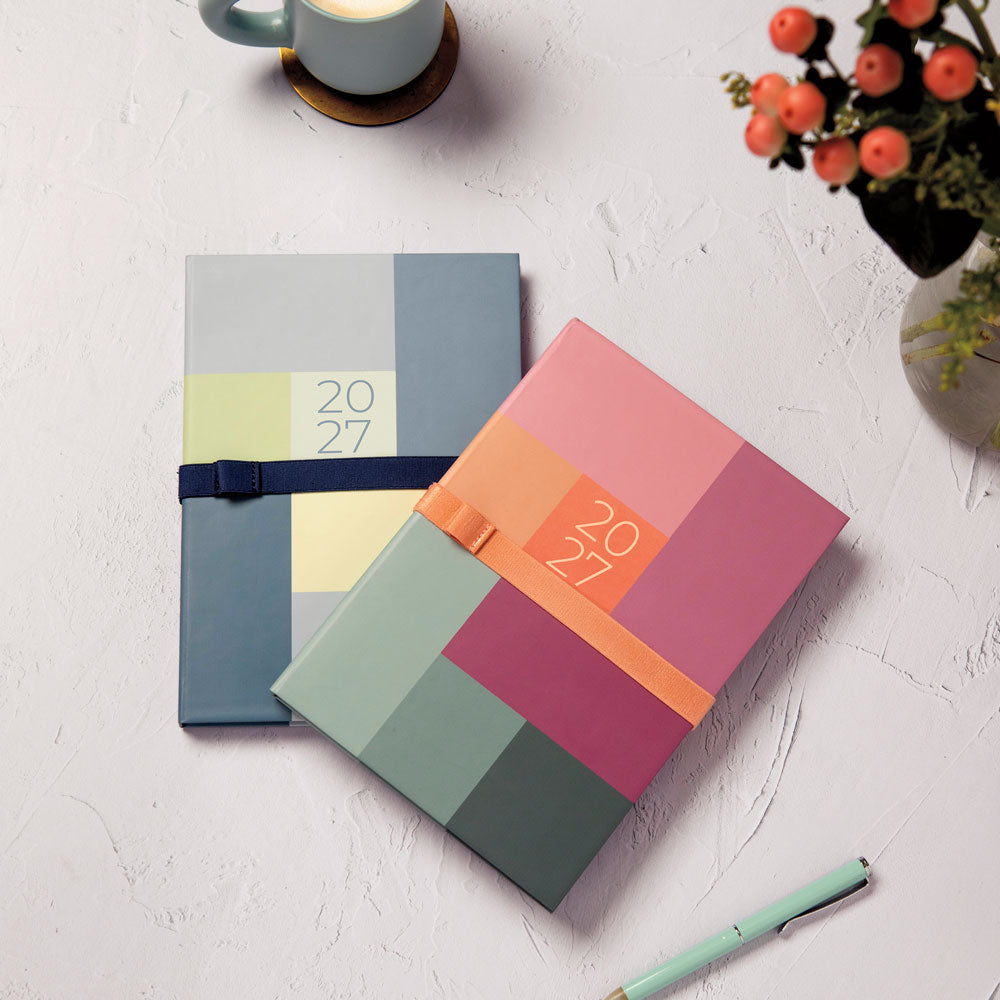Letts A5 Weekly Planner, Gradient, 2027 Rose 27-082570#color_gradient-rose