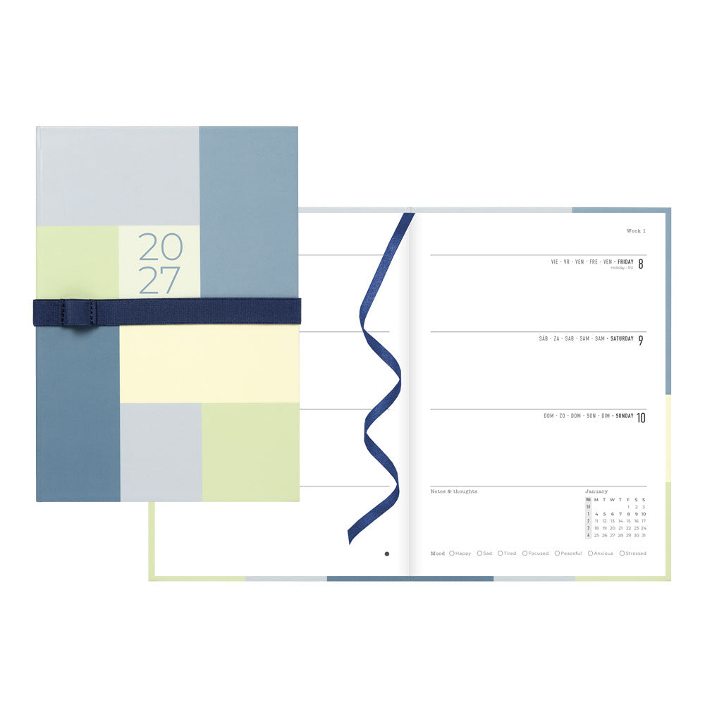 Letts A5 Weekly Planner, Gradient, 2027 Blue 27-082571#color_gradient-blue