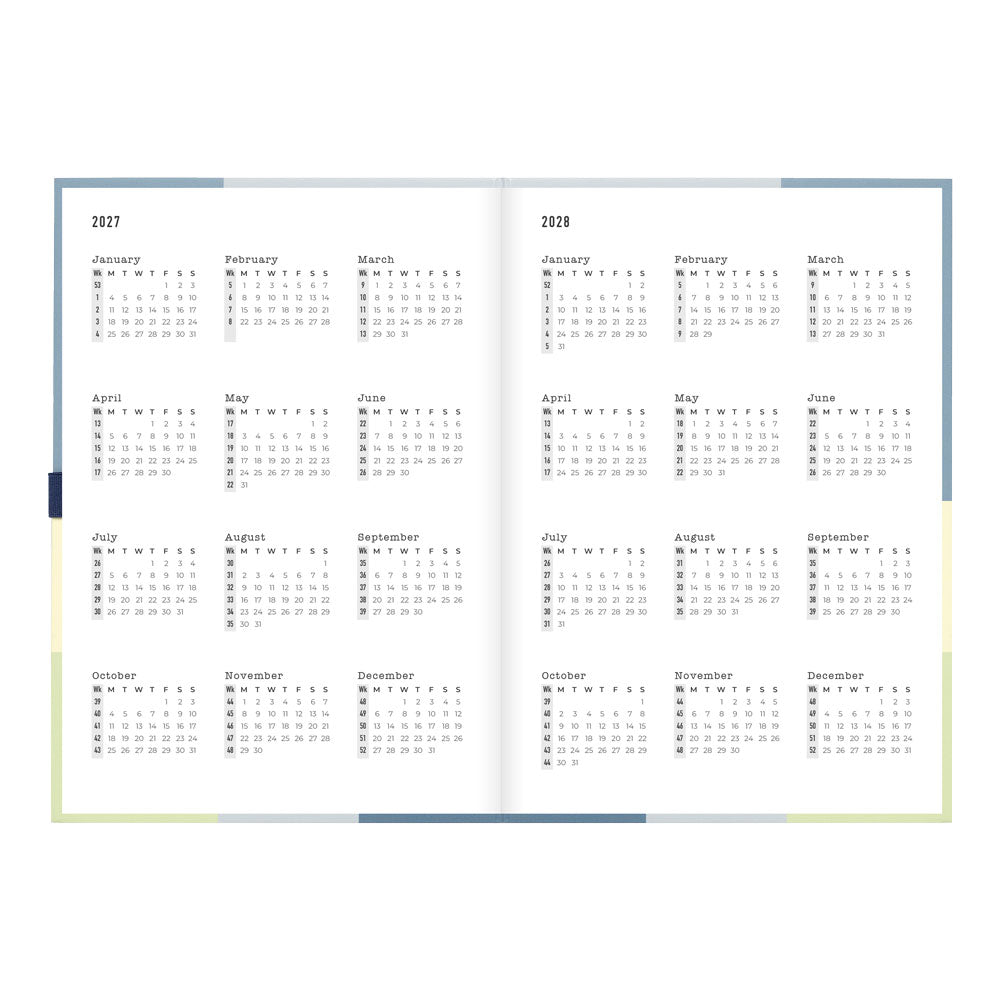 Letts A5 Weekly Planner, Gradient, 2027 Blue 27-082571#color_gradient-blue