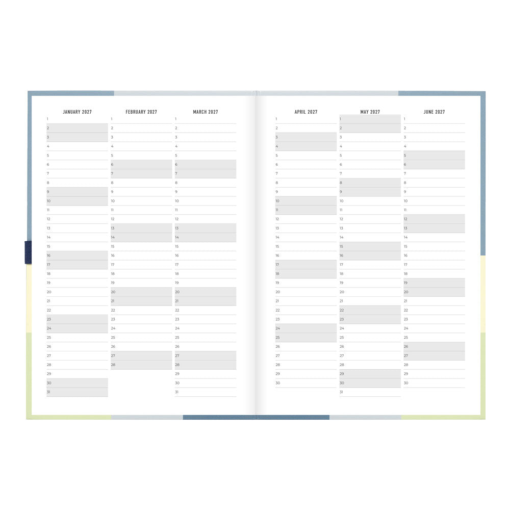 Letts A5 Weekly Planner, Gradient, 2027 Blue 27-082571#color_gradient-blue