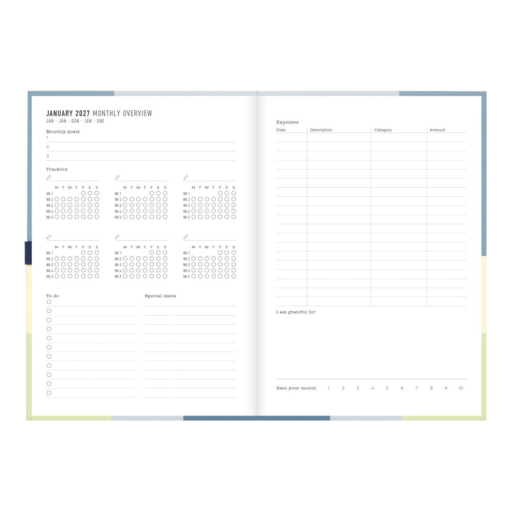 Letts A5 Weekly Planner, Gradient, 2027 Blue 27-082571#color_gradient-blue