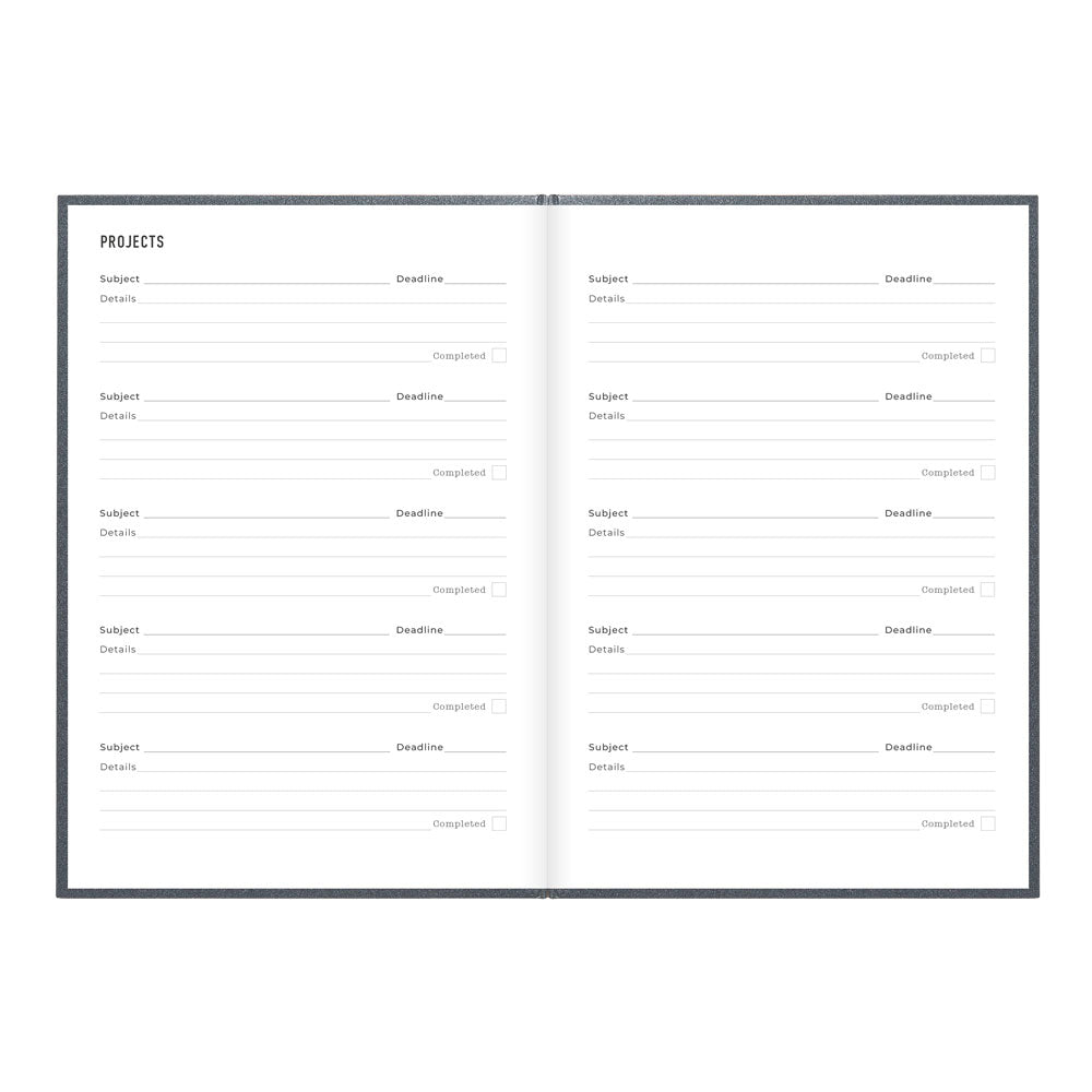 Letts A5 Weekly Planner, Titanium, 2027 Charcoal 27-082582#color_charcoal