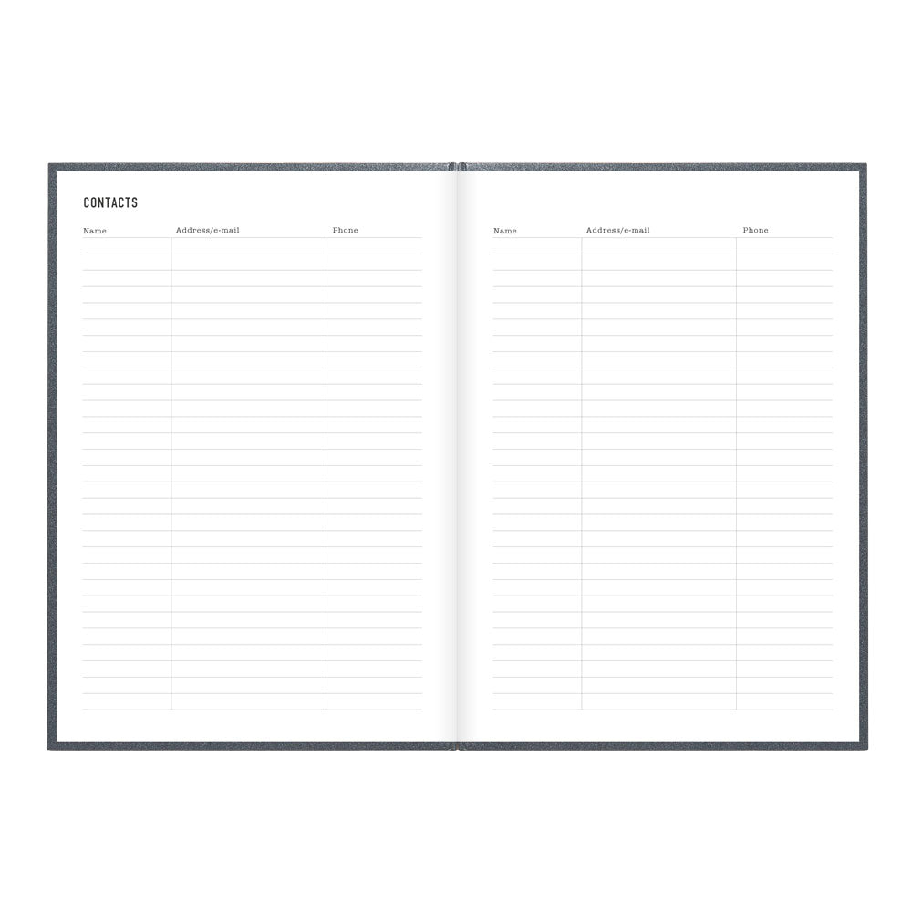 Letts A5 Weekly Planner, Titanium, 2027 Charcoal 27-082582#color_charcoal