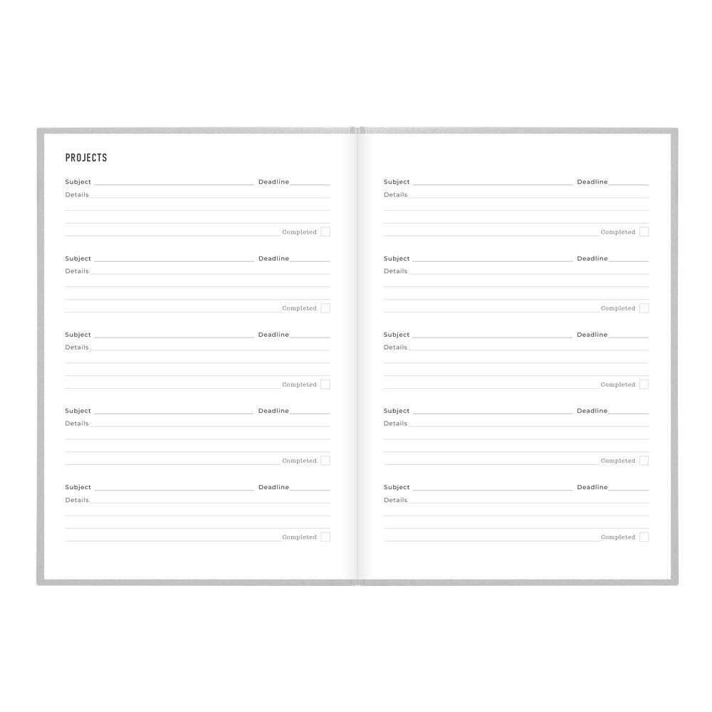 Letts A5 Weekly Planner, Titanium, 2027 Silver 27-082583#color_silver