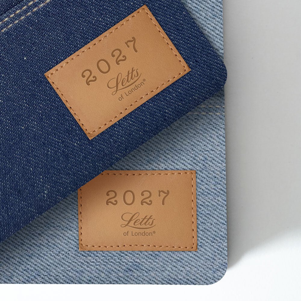 Letts A5 Weekly Planner, Denim, 2027 Blue 27-082644#color_denim-blue