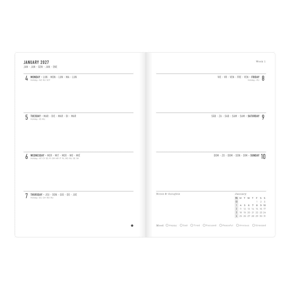 Letts A5 Weekly Planner, Denim, 2027 Light Wash 27-082645#color_denim-light-wash