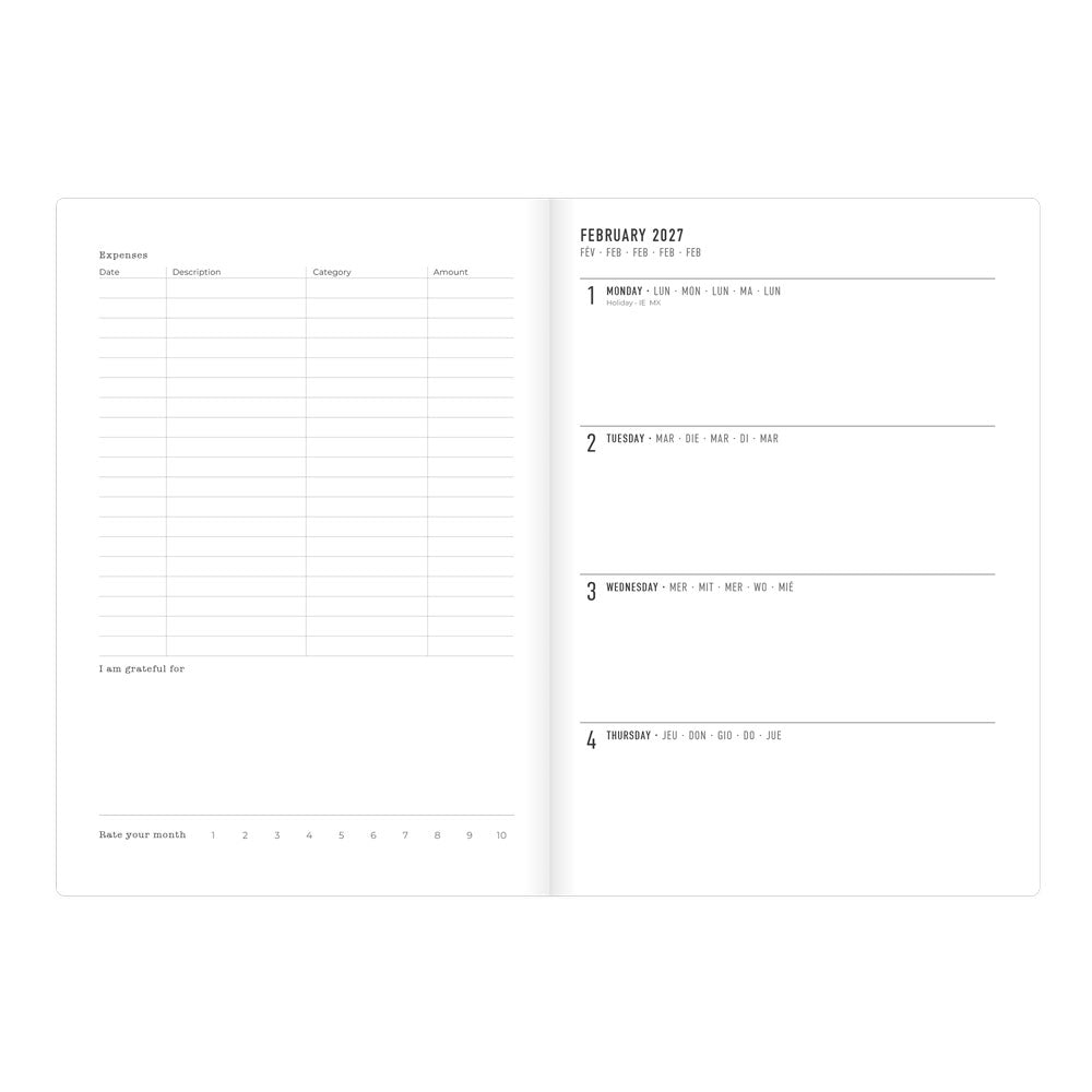Letts A5 Weekly Planner, Denim, 2027 Light Wash 27-082645#color_denim-light-wash