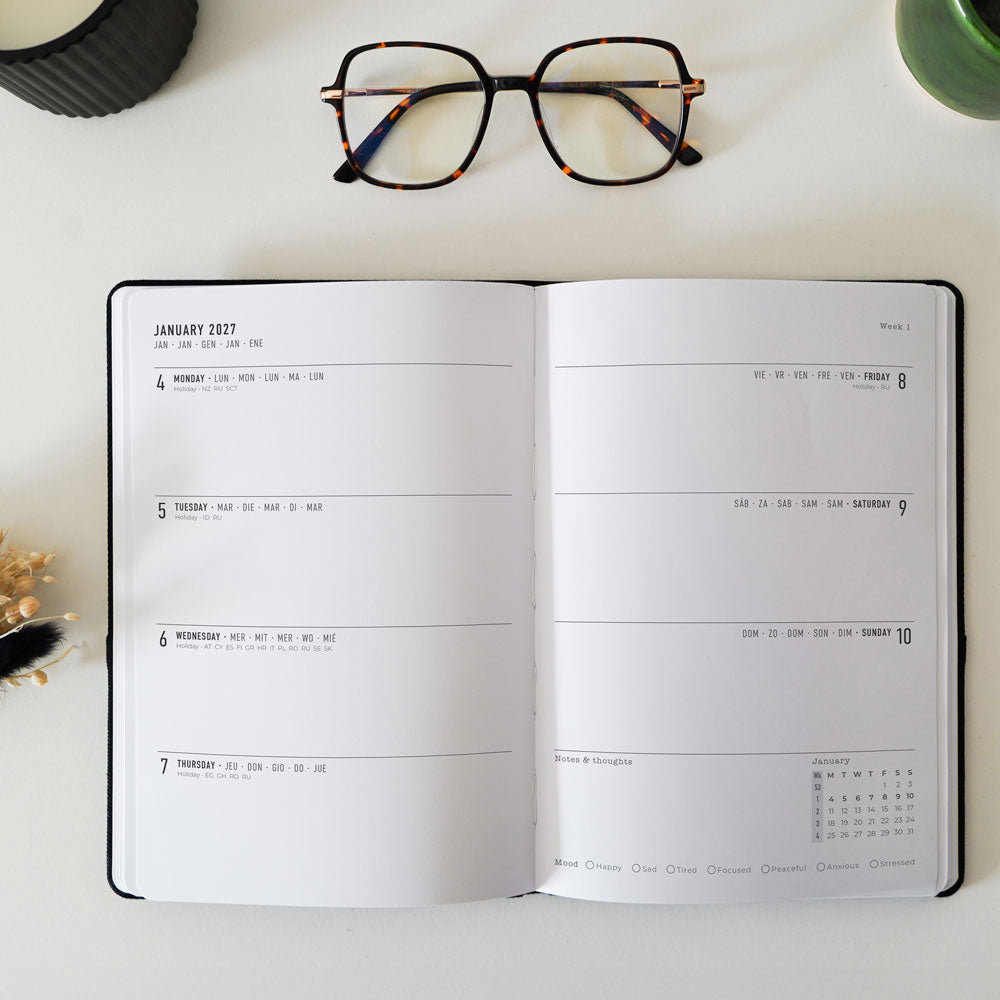 Letts A5 Weekly Planner, Denim, 2027 Light Wash 27-082645#color_denim-light-wash