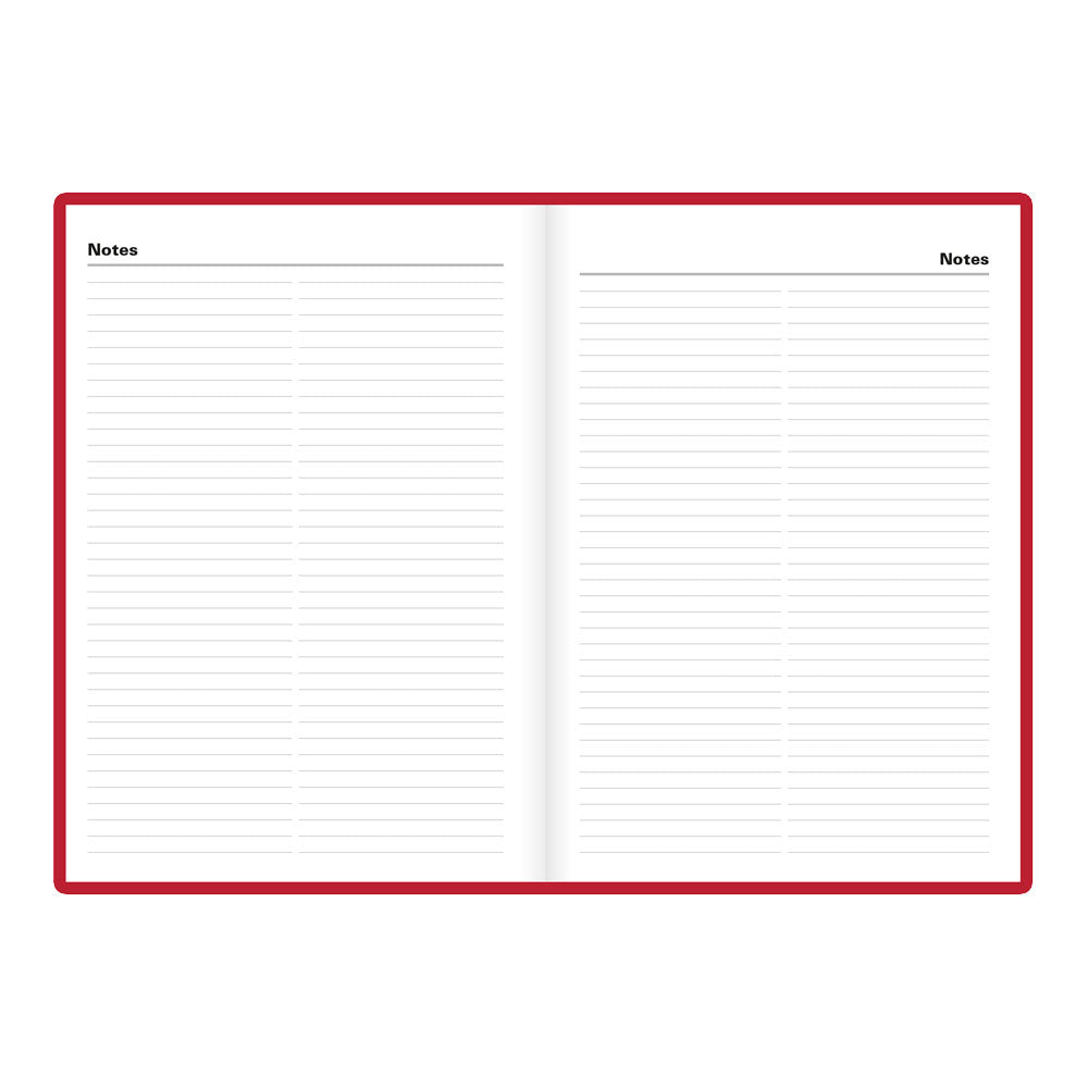 Letts A5 Daily Appointment Book, Standard, 2027 Red 27-C10XBY#color_red