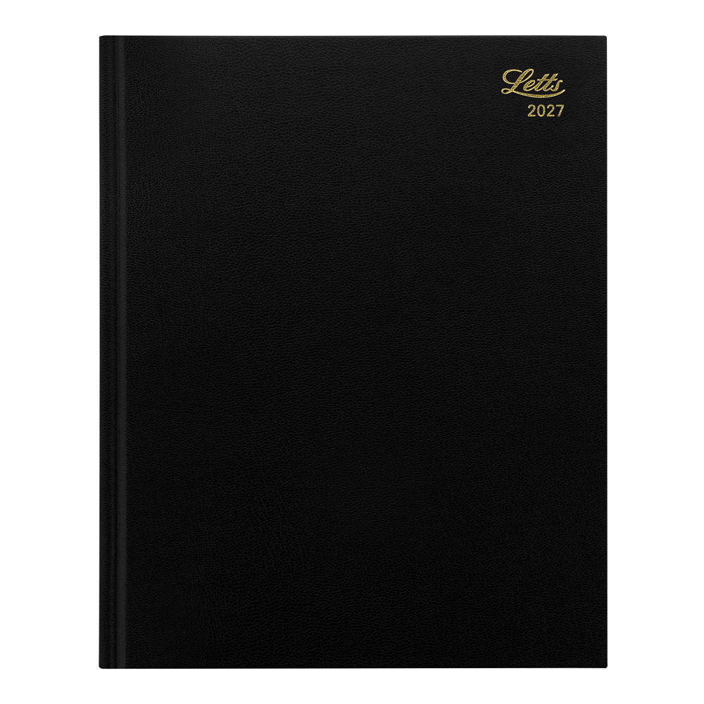 Letts Quarto Daily Planner, Standard, 2027 Black 27-C10YBK#color_black