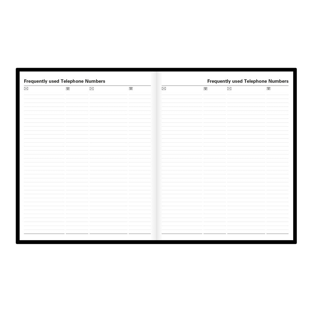 Letts Quarto Daily Planner, Standard, 2027 Black 27-C10YBK#color_black
