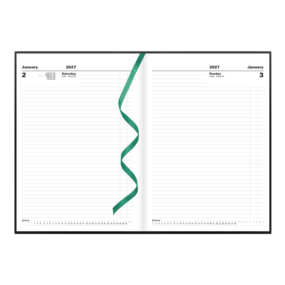 Letts A4 Daily Planner, Standard, 2027 Black 27-C10ZBK#color_black